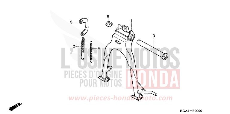 STAND for CG125 TITAN ES FORCE SILVER METALLIC (NH411) from 2004